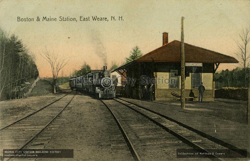 Postcard: Boston & Maine Station, East Weare, N.H.